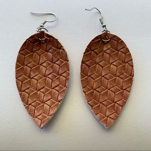 ‼️5/$20 Faux Leather Dangle earrings